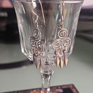 Elegant Silver Swirl Earrings